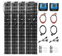 Kit de panel solar de 400W, 600W, 800W, 1200W, módulo fotovoltaico, cargador de batería solar monocristalino con controlador de carga de 40 A + accesorio, para casas, campamentos(800w)