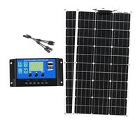 Kit de Panel Solar de 500W, 1000W, módulo fotovoltaico, Cargador de batería Solar monocristalino con Controlador de Carga + Accesorio, para Casas, campamentos(2x500W)