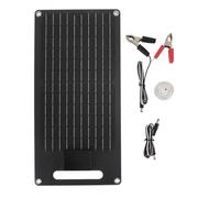 Kit de Panel Solar de 50W, Cargador de Batería Solar de 12V, Panel Solar Monocristalino Cargador USB Dual con Cable de Extensión para Coche, Automóvil, Marino, RV, Remolque