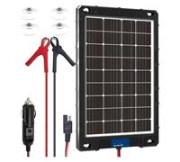 Kit de panel solar de 7,5 W/20 W y 12 V con controlador mejorado | For aplicaciones de automóviles, vehículos recreativos, motocicletas y marinas(20W Black)