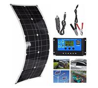 Kit De Panel Solar Flexible (100W 200W 300W 400W 500W 600W) + Controlador De 40 A, Panel Solar PortáTil De AlimentacióN Usb De 12 V Para Autocaravana/Techo/Barco/Coche/Camping, Ultrafino,1x100W