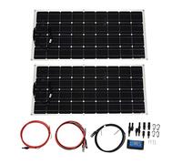 Kit de panel solar monocristalino Controlador de carga solar Adaptador fotovoltaico Terminal de enchufe macho hembra solar completo de 120 W para cabinas fuera de la red RV