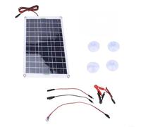 Kit de panel solar monocristalino de 60 W con conector SA, impermeable para RV, barco, jardín, luz de calle, fuente de alimentación de 42 x 27 cm
