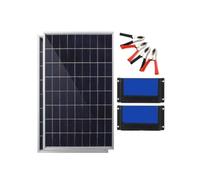 Kit De Panel Solar Monocristalino Rígido | For carga de batería de 12 V, equipado con controlador de carga y cable de 100 A(2PC 2KITS)
