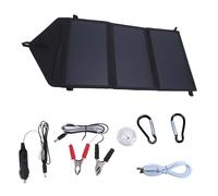 Kit De Panel Solar Portátil, Cargador De Batería Solar,Kit De Cargador De Batería Portátil Plegable | Banco De Energía De La Tableta para Teléfonos Inteligentes Portátiles con 100W USB Doble Par