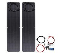 Kit de panel solar portátil, controlador de carga de 2 paneles solares, de panel solar para carga de RV en la azotea al aire