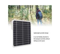 Kit de Panel Solar Resistente Al Agua, Cargador Solar Portátil de 20 W con 2 USB para Exteriores, Alimentado por Batería para Acampar con Estante de