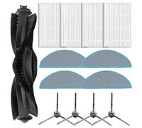 Kit de paño de fregona con filtro de cepillo lateral principal para ILIFE-V20 Vyzzle-D10 Laresar-L10 Lydsto-R1D Edge Roidmi-Eve Rook-S Robot Partes de repuesto (A)