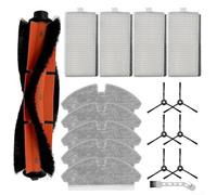 Kit de paño de fregona con filtro de cepillo lateral principal para ROPO Slim y para Kewbily DL30 Pro Robot Aspiradora, juego de accesorios que incluye filtros, paños de microfibra para fregona