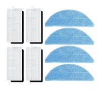 Kit de paño de fregona, filtro y cepillo lateral de repuesto compatible con Cecotec para Conga Max Vital, Pet Vital, y para modelos de aspiradora XTreme (A)