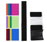 Kit de Papel de Filtro Color, Producir Colores Vibrantes, Portátiles y Duradero, para Cualquier Luz Flash, Contiene 12 Filtros con Pegatina y Placa Fijación, para Todos