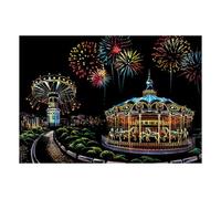 Kit de papel DIY - Escena nocturna Diseño Color Pintura Cartón rasca con Kit de Turismo de Ciudades del Mundo | Adecuado para arte, artesanía, educación, pasatiempo, trabajo