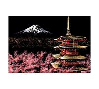 Kit de papel DIY - Escena nocturna Diseño Color Pintura Cartón rasca con Kit de Turismo de Ciudades del Mundo | Adecuado para arte, artesanía, educación, pasatiempo, trabajo