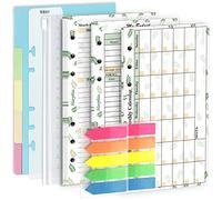 Kit de papel mensual y económico 2025 Recambios de agendas a6 y accesorios del sistema de presupuesto de 6 agujeros, tamaño personal para carpetas de presupuesto, presupuestos, sobres de dinero