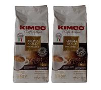 Kit de Paquetes de Granos de Café Kimbo con 2 x Gold 100% Arabica - 2 Bolsas de 1kg