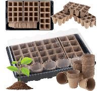 Kit de para Plántulas, Invernadero Mini para Plántulas, Macetas de Turba