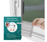 Kit de parche adhesivo para orificios de pantalla de ventana, cubiertas para orificios de drenaje para ventanas (50 unidades)