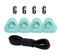 Kit de Parche para Kayak | 4 Piezas de Acero Inoxidable en Forma de Triángulo Impermeable - Parche Triangular con en D para Bote Inflable,para Reparación de Canoa, Tabla de Surf en Viajes al Aire Libr