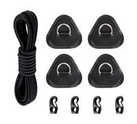 Kit de parches para tabla de remo, 4 piezas resistentes a la intemperie, juego de parches de en D para reparación de canoa, reparación de canoa, tabla de surf, vacaciones al aire libre