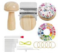 Kit de Parches para Tejer - Accesorios para Labores de Punto,Con Catorce Ganchillos, Catorce Agujas y Cincuenta Colores de para Remendar | Para Prendas de Punto, Abuelos, Padres y Aficionados