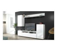 Kit De Pared Equipado Living Bridge CM. 207X170X34 Blanco Brillante