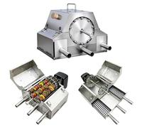 Kit de parrilla de asador, máquina de barbacoa de carbón sin humo con rotación automática, soporte para secadora, 100 pinchos para cocinar al aire libre en el patio