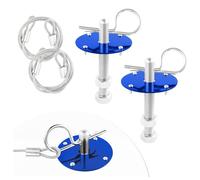 Kit de Pasadores de Capó para Coche, Manilla de Cierre, Racing Lanyard para Fijar la Cubierta del Capó y Educir el Temblor, Accesorios de Tuning para Coche (Azul)