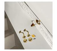 Kit de pasamanos de escalera acrílico antideslizante personalizable (de 50 a 6 m): solución de seguridad resistente y elegante for uso en interiores y exteriores.(Gold Bracket,150cm)