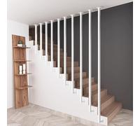 Kit de pasamanos de escalera para interiores y exteriores, barandilla de hierro forjado en forma de L para pasillos, áticos y postes de valla (70 cm)