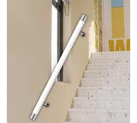 Kit de pasamanos de escalera, riel redondo antideslizante de madera maciza con soportes de pared para escaleras y pasillos interiores, pasamanos de seguridad para ancianos y loft