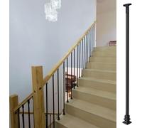 Kit de pasamanos y husillos de escalera con tornillos, columnas de barandilla de metal cortables para porche, patio, balcón y jardín