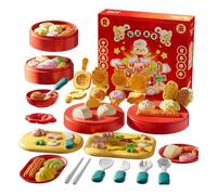 Kit De Pasta De Modelar,Artesanía De DIY En El Tema De La Cocina China Con Moldes De Alimentos | Juguete De Alimentos | Para Niños Regalos De Cumpleaños Actividades Escolares Ocio Accesorios