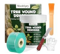 Kit de Pasta para Árboles - Para Injertos de Jardín, Plantas Ornamentales, Bonsáis - Favorece la Cicatrización, Película Protectora Rápida - con Cinta de Injertar (2cm) y Guantes