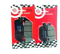KIT DE PASTILLAS DE FRENO DE CARBONO CERTÁMICO BREMBO DELANTERAS Y TRASERAS SH 125 150 ABS 2012 2013 2014 2015 2016 2017 2018 2019 2020 SH 300 2015 2016 2017 2018 2019 2020 2021