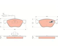 Kit de pastillas de freno, freno de disco TRW Automotive GDB1445 para OE 000000