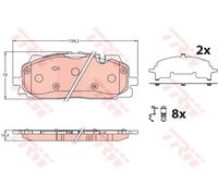 Kit de pastillas de freno, freno de disco TRW Automotive GDB2190 para OE 4M0 69