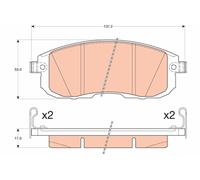 Kit de pastillas de freno, freno de disco TRW Automotive GDB3616 para OE D1060-