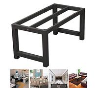 Kit de patas de mesa rectangulares negras resistentes para muebles de cocina y comedor, marco de metal con instalación a presión, ideal para mesas de conferencias y escritorio