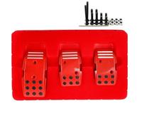 Kit de pedales para coche Compatible Con El Kit De Cubierta De Pedal De Coche Universal Aluminio Manual Antideslizante Embrague Freno Acelerador Pedal De Pie Pedales Embrague Aceleración(Red)
