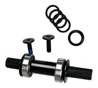 Kit de pedalier de eje de acero cromado de 19 mm con rodamientos sellados para compatibilidad de carcasa de 41,28 mm x 68 mm