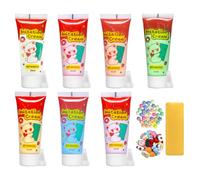 Kit de pegamento en crema de decoden, 7 unidades, pegamento en crema con decoraciones de resina y boquillas, adecuado para manualidades, regalo de manualidades, kit de funda de teléfono, arcilla