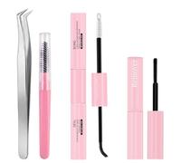 Kit de Pegamento para Pestañas Postizas 2 en 1 con Bond and Seal, Impermeable, Incluye Removedor, Pinzas y Cepillo, Larga Duración para Extensiones de Pestañas DIY