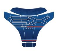 Kit De Pegatinas De Gel para El Lateral del Depósito De Combustible De Motocicleta para Suzuki GSX-S1000GX GSX S1000GX 2024-2025. Pegatina Protector Depósito(Azul)