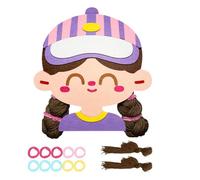 Kit de Peinado , Juguete de Peinado, diversión Aprende a trenzar Materiales para el Cabello, Actividades de Viaje, Kit de Artes y Manualidades, Juguetes para trenzar niñas,