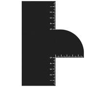 Kit de peinado: tarjeta de color mejorada, plantilla de diseño de línea capilar, herramienta para moldear la barba y peine de separación del cabello Jgz766 (negro, 18,5 cm)