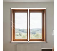 Kit de Película de Aislamiento de Ventana 111 x 265 cm Autoadhesivo Laminas Térmico Autoadhesivo para Invierno y Verano para Apartamento, Blanco