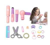 Kit de peluquería para | Juego educativo de madera para peinar y peinar - Herramientas de peluquería para juegos de - para niñas de 3 años y más Escuela de guardería Fiesta de cumpleaños