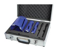 Kit De Perforación De Núcleo De Diamante Faithfull Y Estuche Con 7 Piezas
