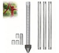Kit De Perforación De Pozos Poco Profundos De Alta Resistencia, Kit De Pozos Con Punta De Acero Inoxidable De 1-1/4", Tubería De 36 Pulgadas De Largo, Para Vivir Fuera De La Red Eléctrica(3+1Kit)