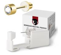 KIT de perforador Pistola desechable estéril para hacer aretes con hisopos con alcohol y marcador fácil de usar en casa Adecuado para mujeres y hombres para oreja y hélice WARRIOR 6 piezas